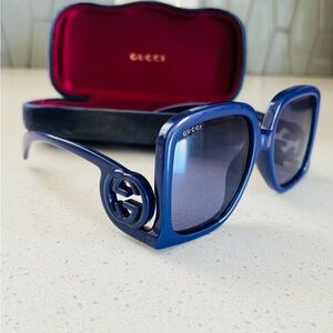 Gucci Women’s Gradient GG1326S‎ Square Plastic Sunglasses Designer Luxury 58mm